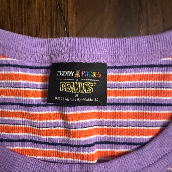Teddy Fresh x Peanuts Woodstock Striped Ribbed Tank Top S Y2K Streetwear - Picture 5 of 7